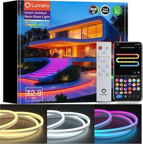 L-nrl10b1 Lumary Smart Outdoor Neon Rope Lights Rgbic Ip67 Waterproof Decorations 32.8ft