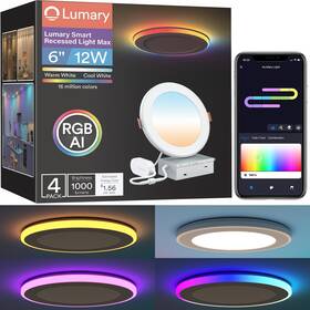 L-sd6e4 Lumary Rgbai Smart Recessed Lighting 6 Inch With Gradient 4 Pack