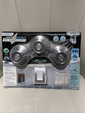 Lumen 810747013177 Remote Controlled Hi-output Led Spotlights 3 Pack
