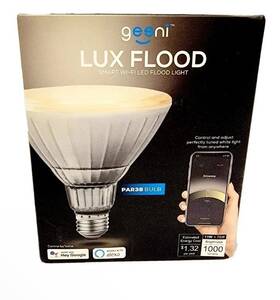 Lux 844702089662 Geeni 11-watt 75w Equiv Par 38 Dimmable E26 Wi-fi Outdoor Floodlight