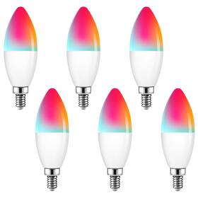 Lf-lfb-ty-b11e12-6w-6p Luxfact E12 Smart Light Bulbs Compatible With Alexa/google Assistant/smart Life Wifi