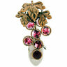 Magenta Wine Grapevine Nightlight With Austrian Spectra Swarovski Crystals