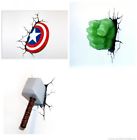 Marvel 3 D Deco Thor The Hulk And Captain America Night Lights Pack 720189130168