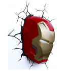 Marvel Iron Man Mask 3d Light Wall Deco Night Lamp Avengers Assemble Face Led 816733002200