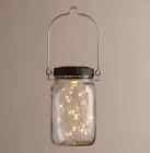 Mason Jar Outdoor Firefly Solar Led Light Glass Lantern Home Decor Wire Hang New 848296059223