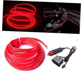 Maxlax 788479296598 Led Neon Car Interior Lighting Strip - 3 Meter Flexible 12v El 9 Ft Red