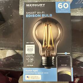 Merkury 844702083158 Innovations A19 Smart Edison Led Bulb 60w Dimmable Free Shipping