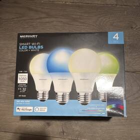 Mi-bw944-999w Merkury Innovations Smart Wi-fi A21 Led Bulbs Multicolor 4-pack Google Alexa
