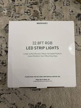 Mi-lst12-999 Merkury Innovations 32.8ft Rgb Led Strip Lights 44-key Remote Music Sync In/out
