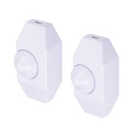 Metallixity 601968195786 Rotary Cord Switch Ac 250v 2a Slide Control Lamp Dimmer 100-watt White 2pack