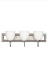 F3623-53 Milk Nickel Glass Sunset Lighting Finish Vanity Satin