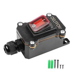 Lbt-fst-11-r-2 Minyu Store Waterproof Boat Rocker Switch With Red Light Dpst Dc Red/1 Switch/1 Outlet