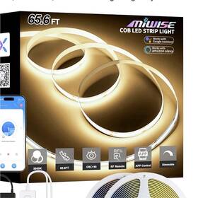 Sp541 Miwise New - Never Used Led Strip Light Kit 65.6ft 3000k Warm White Dimmable App Rf Ul