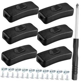 Kk-us-720 Mkbklljy 6pcs Inline Cord Switch Ac 250v 2a Appliance Replacement And Black