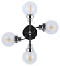 Moiwf346b04bkc-m Patriot Lighting Light Black Chrome Flush Mount Ceiling Modern Contemporary