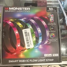 Fn30489066 Monster Rgb Ic Flow Light Strip 50ft Wi Fi App/voice Control