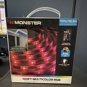 Mlb7-2100-rgb Monster 100ft Multicolor Rgb Led Light Strip 540 Leds Remote Control