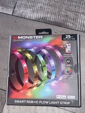Msl3207 Monster Smart Rgb Led Light Strip 25ft Wifi App Control Alexa Google Music Sync
