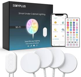 Cs521 Myplus Smart Under Cabinet Lights Dimmable Puck - Set Of 4