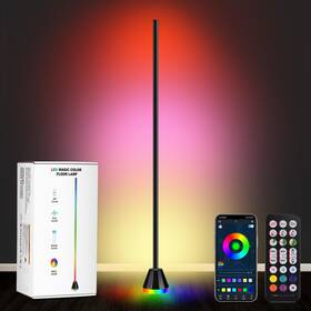Nahipo Qjf03pro Smart Rgb Led Corner Floor Lamp - Music Sync And Color Changing Black