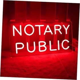 Naiwenmy 743693188647 Notary Public Neon Sign Inform Of Business Services Provided Notaries Easy