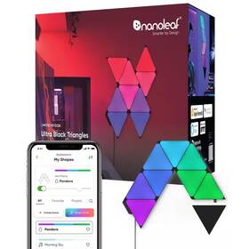 6500 Nanoleaf 445037742739 Shapes - Modular Lighting Black Triangles Smarter Kit Rgbw Led Light Panels