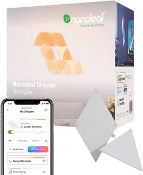 Nanoleaf 445040647632 Shapes Wifi And Thread Smart Rgbw 16m Color Led Dimmable Gaming Ho