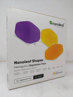Nanoleaf 840102702736 Shapes Wifi And Thread Smart Rgbw 16m Color Led Dimmable Gaming