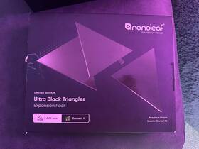Nanoleaf 897105331551 Open Box Shapes Ultra Black Triangles Expansion Pack 3 Panels