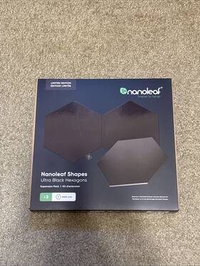Nanoleaf 897105335948 Shapes Limited Edition Ultra Black Hexagons Expansion Pack 3 Panels
