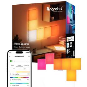 N8100k03-6bs Nanoleaf Blocks Squares Smarter Kit - Wifi Smart Rgbw 16m Color Led Dimmable