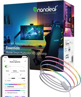 Nf085k03-5als Nanoleaf Smart Multicolor Led Lightstrip 200 5m Rgb And Whites Controller App
