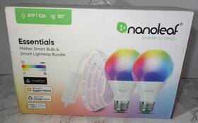 Nl68k120 Nanoleaf Essentials 2 Smart A19 Light Bulbs And 80 Inch Lightstrip Bundle Rgbcw