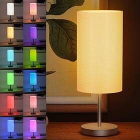 Rbt-001 Nenrent Smart Bedside Table Lamp For Bedroom Modern Round Nickel