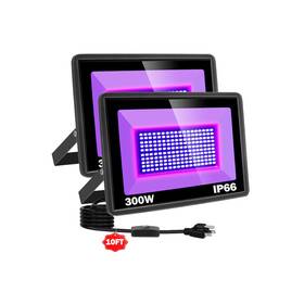B0f1tfwxy4 Newreach 2 Pack 300w Led Black Light Ip66 Waterproof Outdoor Blacklight Flood