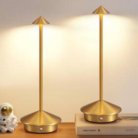 Amz-tbl-023-go2 Newsee Modern Cordless Table Lamp Set Of 2 Portable Led Desk Gold Pack