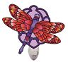 Nightlight-nl5015-red-purple Nl5015 Joan Baker Designs Hand Painted Dragonfly Art Glass