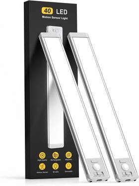 Gls-c010 Nobrand Rechargeable Motion Sensor Led Light 2 Pack Magnetic