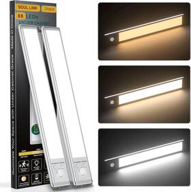 Ucl-12 Nobrand Usb Rechargeable Motion Sensor Led Lights 2 Pack
