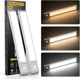 Ucl-9.5 Nobrand Usb Rechargeable Motion Sensor Led Lights 2 Pack Magnetic