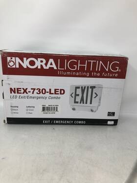 Nora Lighting Nex-730-led/gb Nex-730-led Black Green Led Exit/emergency Combo Sign