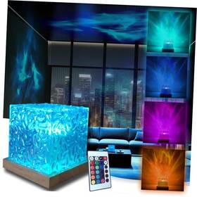 8851 Nova Teal Ocean Wave Lamp Ripple Projector Ambient Light With Effects