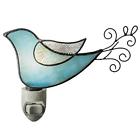 Ntl 188 Devlin Glass Art Bird Night Light Aqua 696398236949