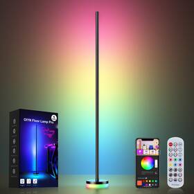 Hyd-1201000a Oiyn Corner Floor Lamp Rgbicw Led With 1300lm 1 Pack Black