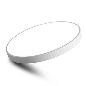 Olilio 882278350489 Flush Mount Ceiling Light - Round Led Fixture With 24 Inch White