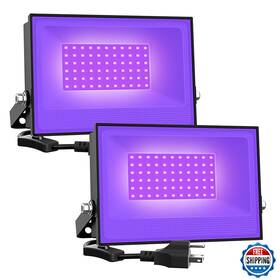 B07ggv5b7r Onforu 2-pack 38w Led Black Lights Blacklight Floodlight With Plug Ip66 Water