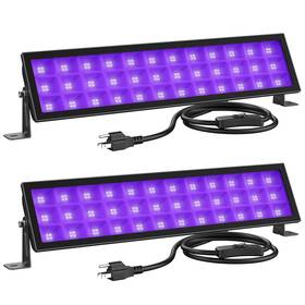 B08nwrknt6 Onforu 2 Pack Black Light Bar Led Blacklight With Plug And Switch Ip66 Waterpr
