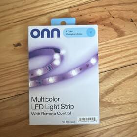 109142679 Onn Multicolor Led Light Strip Remote Control Usb Powered 10 Ft 50 Leds