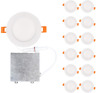 Ow-lmpjbr-4d950-wh-12-pack Ostwin Inch Led Recessed Lighting Fixture With Daylight