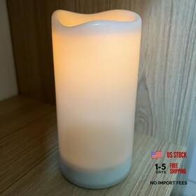 Owlzoo 683370041301 Solar Led Outdoor Candle 8 X 4 Inches Inch Dx8 H-single Warrm Yellow